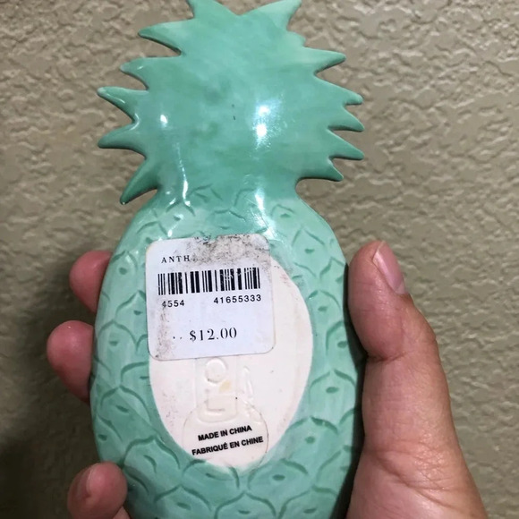 ANTHROPOLOGY PINAPPLE TROPICAL TRINKET DISH - Picture 4 of 5